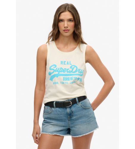 Til kvinder. W6012047A Vintage fluorine ærmeløs top (XS), Casual, Bomuld, Uden ærmer/stropper - Superdry - Modalova