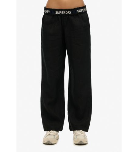 Til kvinder. W7011182A Hørbukser med løbegang (36), Casual, Linned - Superdry - Modalova