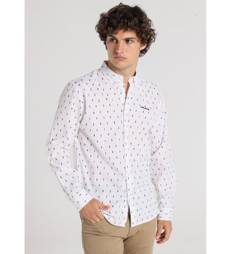 Til mænd. 145723083 Skjorte med hvidt mini-print (S), Casual, Bomuld, Lange ærmer - Lois Jeans - Modalova