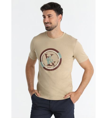 Til mænd. 650437238 T-shirt med rund grafik (S), Casual, Bomuld, Korte ærmer - Victorio & Lucchino, V&L - Modalova