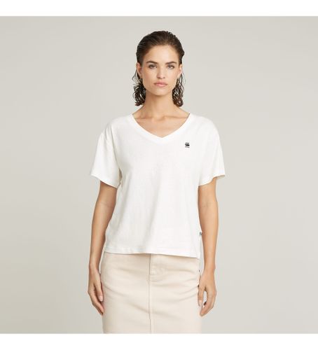 Til kvinder. D26067-D601-1284 Open V Relaxed T-shirt (XS), Casual, Korte ærmer, Økologisk bomuld, Bæredygtig - G-Star - Modalova