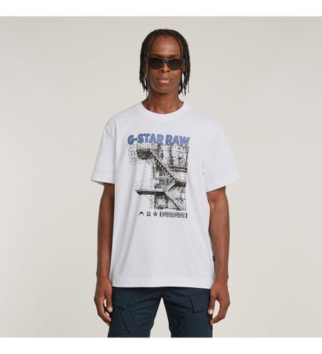 Til mænd. D26045-C336-110 Stairs Graphic Loose T-shirt (XS), Casual, Korte ærmer, Økologisk bomuld, Bæredygtig - G-Star - Modalova