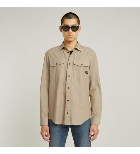 Til mænd. D24963-D914-H051 Marine Slim skjorte (S), Casual, Bomuld, Lange ærmer, Gråt - G-Star - Modalova