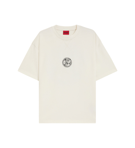Til mænd. 50542366 Dwresto T-shirt off-white (L), , Casual, Bomuld, Korte ærmer - HUGO - Modalova