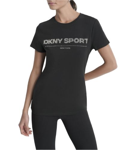 Til kvinder. DP5T1376 T-shirt med logo (L), Casual, Bomuld, Korte ærmer - DKNY - Modalova