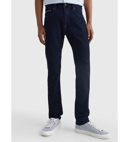 Til mænd. MW0MW15600 Bleecker straight navy skinny jeans (31/34), Casual, Bomuld, Denim, Blå - Tommy Hilfiger - Modalova