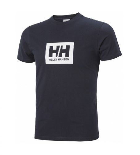 Til mænd. 53285 HH Box navy T-shirt (S), Casual, Bomuld, Korte ærmer, Blå - Helly Hansen - Modalova