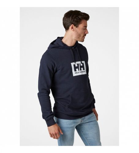 Til mænd. 53289 HH Box Hoodie navy (S), Casual, Bomuld, Lange ærmer, Blå - Helly Hansen - Modalova