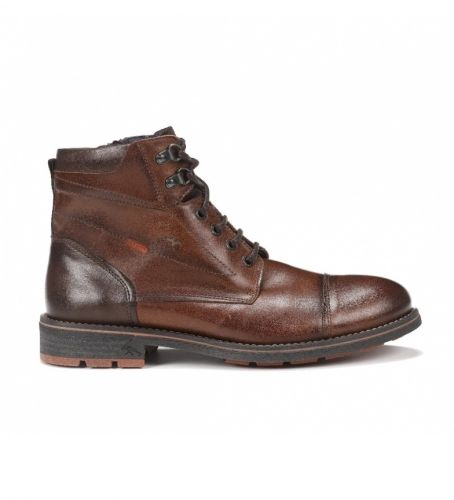 Til mænd. F1342 Ankelstøvler af frotté F1342 (41), Fast, 1-3 cm, Blonder, Casual, Havanna, Klassisk - Fluchos - Modalova