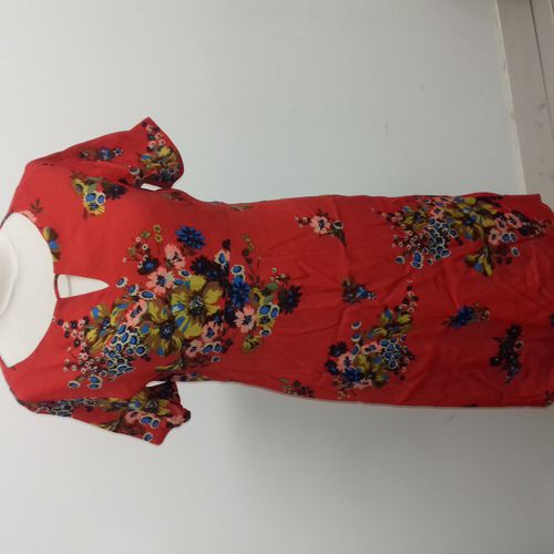 Robe rouge  fleurs- Promod - T38 - promod - Modalova