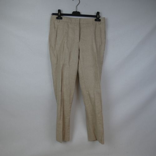 Pantalon Beige en Lin Coupe Cigarette - Taille 38 - Label Emmaus - Modalova