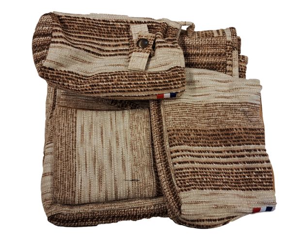 Petites sacoches multifonctions à attaches réglables - 100% matières recyclées - Etoffe Meuse - Label Emmaus - Modalova