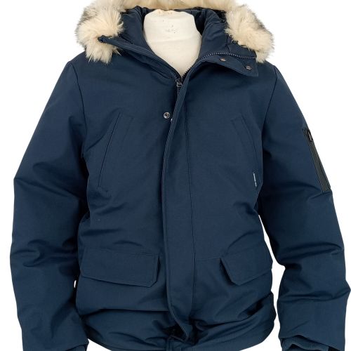 Redskins - manteau - avec capuche - couleur marine - taille XL (44) - Label Emmaus - Modalova