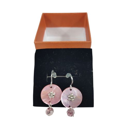 Boucles d'oreilles pendantes en nacre - Label Emmaus - Modalova