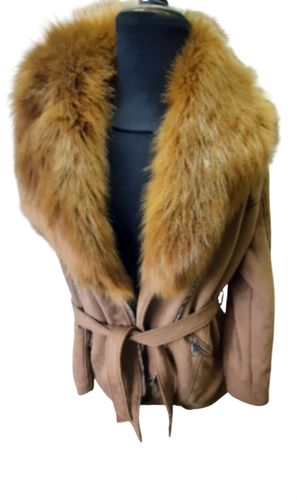 Manteau 3/4 BREAL col fourrure - Bréal - Modalova