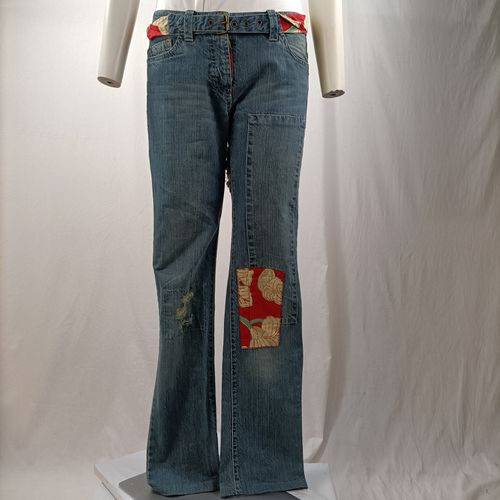 Jeans empicement fleuri - Paris - Taille 36 - kenzo - Modalova