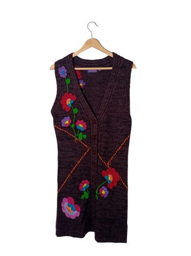 Gilet Sans Manches Brodé Floral (V3821) - Label Emmaus - Modalova