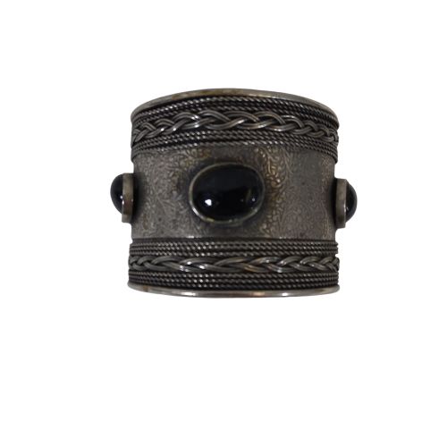 Bracelet ethnique, onyx et métal - Label Emmaus - Modalova