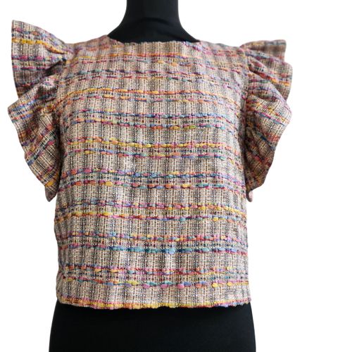 Blouse Orso Maison Guillemette en tweed — taille L - Label Emmaus - Modalova