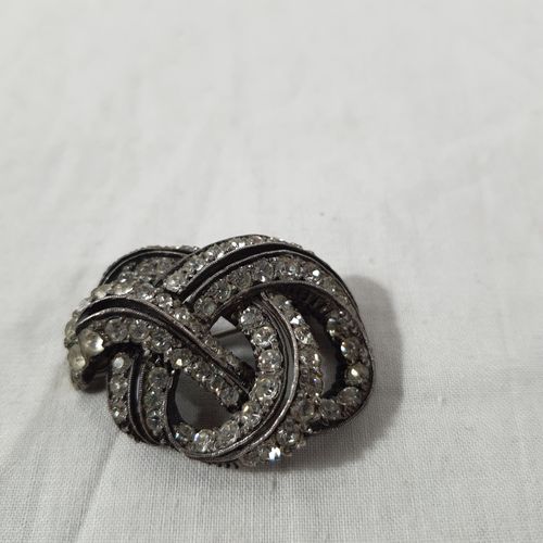 Broche vintage en métal avec strass - Label Emmaus - Modalova
