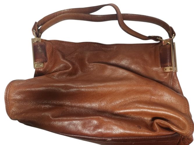 Sac hobo en cuir cognac / châtaigne - Arthur & Aston - Modalova