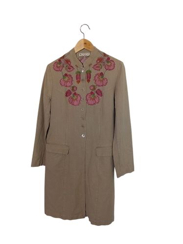 Veste Longue Brodée Beige (V3759) - Armand Ventilo - Modalova
