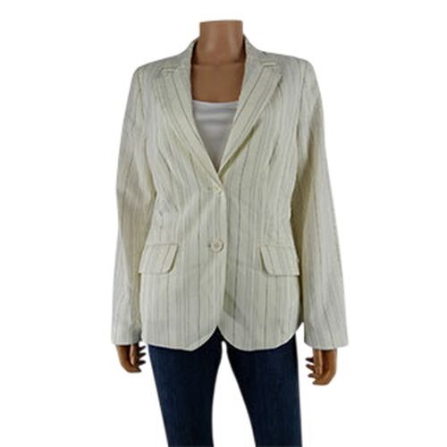 Veste blanche imprimée à rayures - Taille 42 - Label Emmaus - Modalova