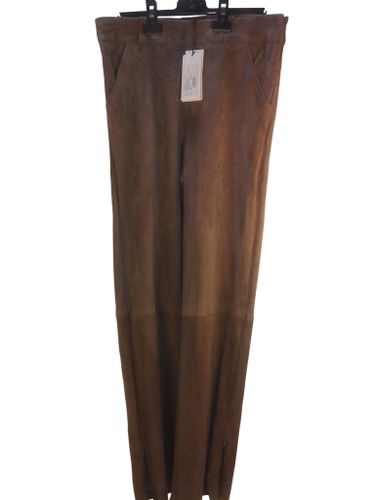 Pantalon velours cuir ANNE DELAIGUE unique T 40 - Label Emmaus - Modalova
