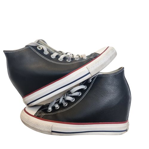 Baskets compensées en cuir - All Star Lux Mid - T.39 - Converse - Modalova