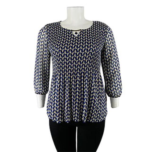 Blouse imprimé manche 3/4 - Taille 4 - Armand Thiery - Modalova