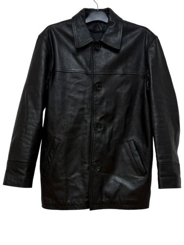 Veste / Manteau court 100% cuir de vachette - Taille M (Marque : CasualmenTex) - Label Emmaus - Modalova