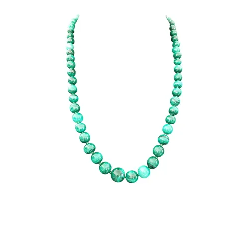 Collier en Malachite Naturelle - Perles en Chute // - Label Emmaus - Modalova