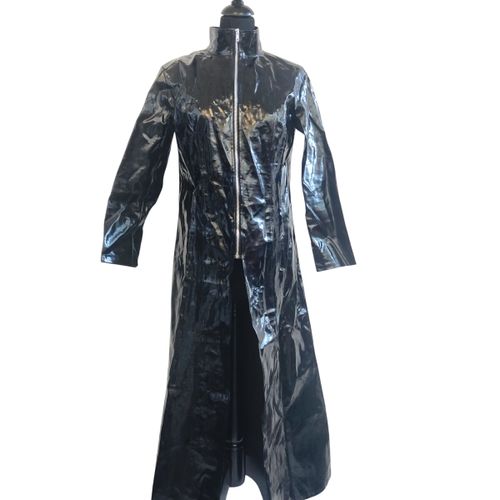 Manteau long style Matrix/gothique effet latex - Taille M - Label Emmaus - Modalova