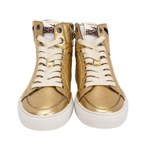 Zadig&Voltaire - Baskets hautes- Cuir métallisé vernis, T37 - Zadig & Voltaire - Modalova