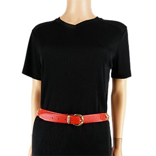 Ceinture dotée d'une boucle doré - Longueur 90 cm - largeur 3.9 cm - Label Emmaus - Modalova