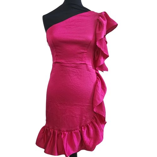 Robe fuchsia Asymétrique à volants — taille S - Guess - Modalova