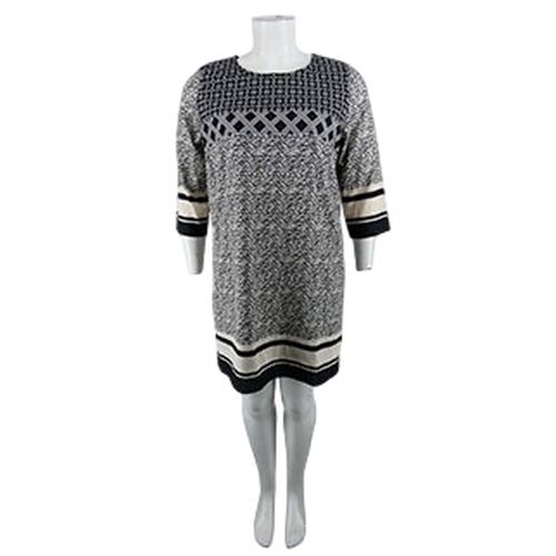 Robe noire imprimé - Taille 48 - La Redoute - Modalova