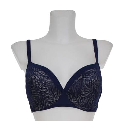 Soutien-gorge bleu marine à dentelle sans armatures - Gorge - taille 95 D - Label Emmaus - Modalova