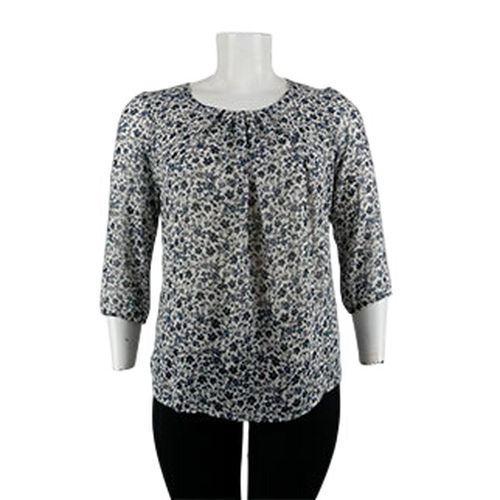 Blouse écru imprimé fleurs multicolores - Armand Thiery - Taille 4 - Label Emmaus - Modalova