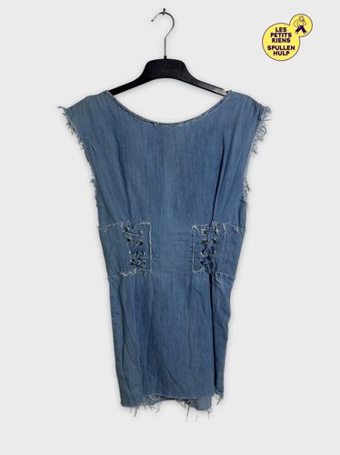 Robe en jean clair customise  - zara - Modalova