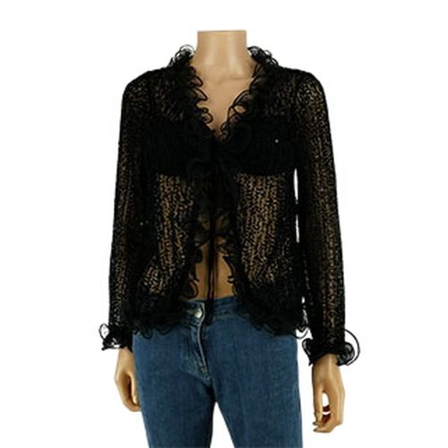 Gilet transparent avec dentelles imprimé sequin - Taille M - Charbell - Modalova