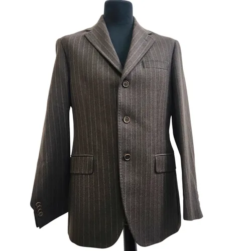 Veste de costume PAOLONI – – à rayures tennis — style tailoring Italien – Taille L - Label Emmaus - Modalova