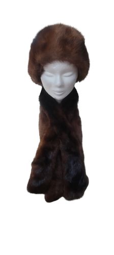 Toque et étole en vison vintage en trés bon état - Label Emmaus - Modalova