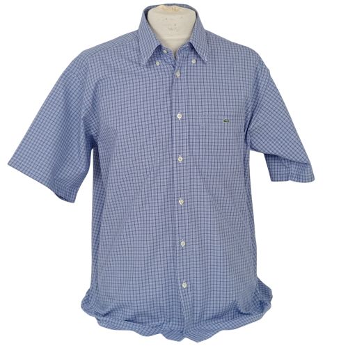 Chemise - et blanc - 100% coton - taille 41 = M/L (40/42) - Lacoste - Modalova