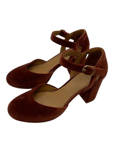 Escarpins - modèle Babies Katie - cuir velours terracotta / brique - pointure 37 - Sézane - Modalova