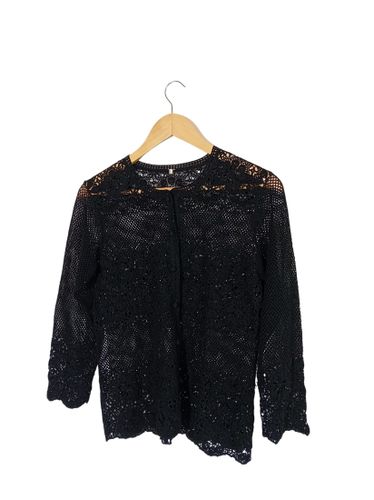 Gilet Vintage En Maille Crochet Ajourée (T6626) - Label Emmaus - Modalova