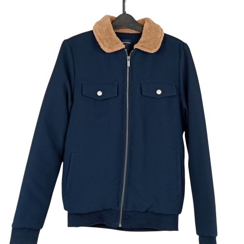Veste blouson - manches longues - couleur marine et fauve - taille S (36) - Devred - Modalova