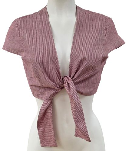 Crop top / Haut noué rayé rouge et - Taille 44 - Paul Brial - Modalova