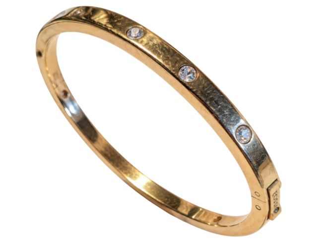 Bracelet en métal et petits cristaux - Fossil - Modalova