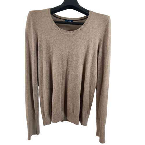 Pull chiné taille L col rond maille côtelée coton style casual - Tom Tailor - Modalova
